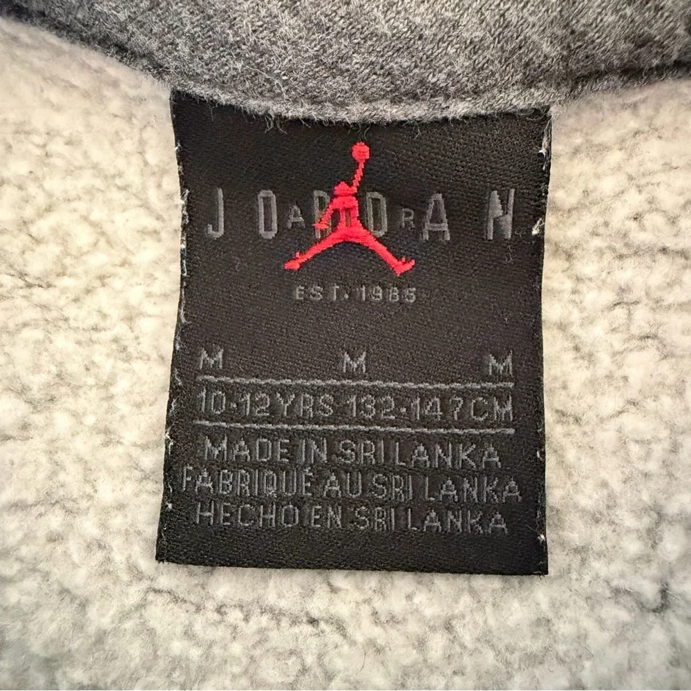 Nike‎ Air Jordan Jumpman Logo Dark Gray Pullover Hoodie Youth Boy’s Med